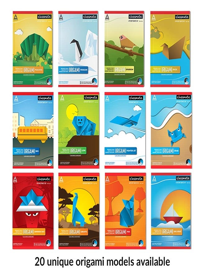 Classmate Origami Notebooks - Single Line, 172 Pages, 240 mm x 180 mm - Pack of 4 (02001283AZBL) - Image 2